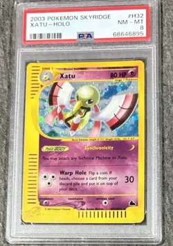 2003 Pokemon Skyridge Xatu HOLO (PSA 8) E Series H32/H32 Near Mint - Image 1