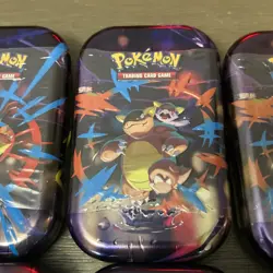 Pokemon MEGA HEROES Mini Tins Factory Sealed/ New Lot (6) Full Set - Image 3