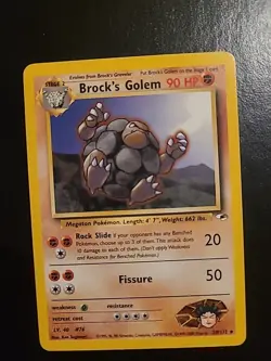 Brock's Golem 20/132 - Pokemon TCG Unlimited Non Holo Rare WOTC Gym Heroes LP - Image 1
