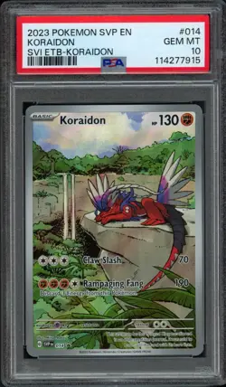 2023 Pokemon SV Promos Koraidon 014 PSA 10 Gem Mint Black Star Promo SVI ETB - Image 1