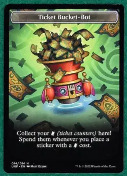 Ticket Bucket-Bot Token - Unfinity UNF #014 - Magic: The Gathering MTG Card - Image 1
