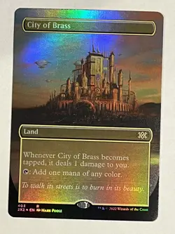 City of Brass NM Borderless Foil Double Masters MTG - Image 1