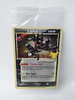 POKEMON CELEBRATIONS GRENINJA GOLD STAR BLACK STAR PROMO SEALED PROMO NICE!!!!!! - Image 1