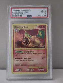 Pokemon TCG Charizard Stormfront Secret Rare PSA 8 - Image 1
