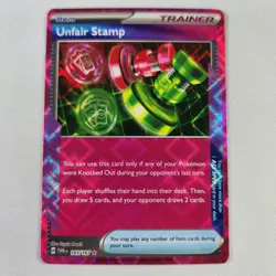 Unfair Stamp 165/167 - ACE SPEC Rare - Pokemon TCG - Twilight Masquerade - NM - Image 1