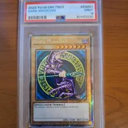2023 YU-GI-OH! TN23-25TH ANV TIN: DUELING HEROES #EN001 DARK MAGICIAN PSA 9 - Image 1