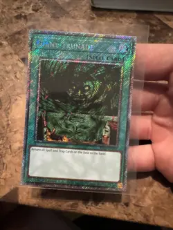 Yugioh! Giant Trunade RA03-EN097 Platinum Secret Rare 1st Edition NM - Image 1