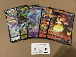 5 Jumbo Pokemon Pokemon EX V Promo Card TCG Charizard Rayquaza Zacian Infernape - Image 1