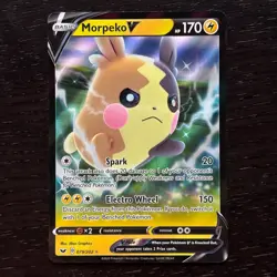 Morpeko V 079/202 Pokemon Sword & Shield Base Set Holo Ultra Rare Card NM - Image 1