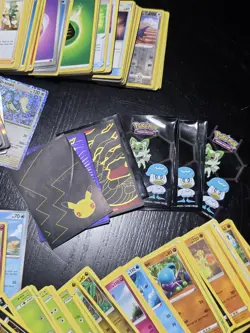 Mixed Bulk Lot 900+ Pokemon Cards Plus 11 Bonus Sleeves Some Dupes - Image 2