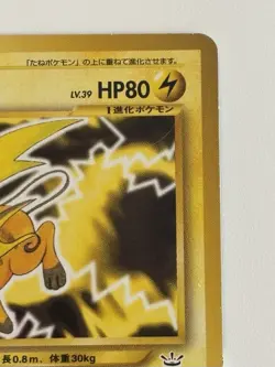 Raichu No. 026 old back Neo Revelation Japanese Pokemon card 2000 From Japan - Image 3