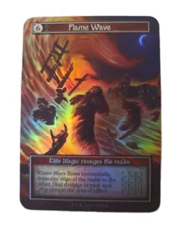 Flame Wave Sorcery Contested Realm Beta Foil Card N/M Condition - Image 1