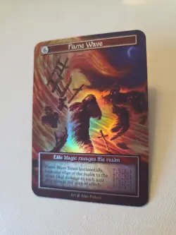Flame Wave Sorcery Contested Realm Beta Foil Card N/M Condition - Image 2