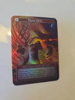 Flame Wave Sorcery Contested Realm Beta Foil Card N/M Condition - Image 3
