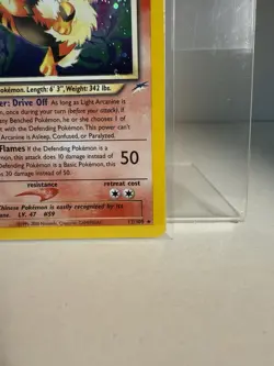 Pokemon Light Arcanine Neo Destiny Holo Rare Card 12/105 MP - Image 5