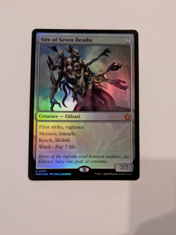MTG - Sire of Seven Deaths 0001 Foundations Non-Foil NM Mythic Rare - Image 1