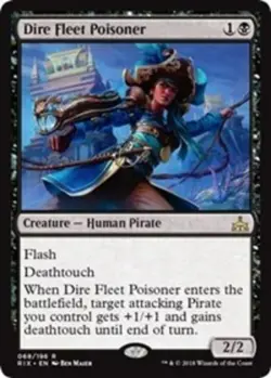 MTG Dire Fleet Poisoner - Foil, Rivals of Ixalan, Lightly Played, English - Image 1