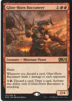 MTG: Core Set 2020: Glint-Horn Buccaneer: Lightly Played Condition - Image 1