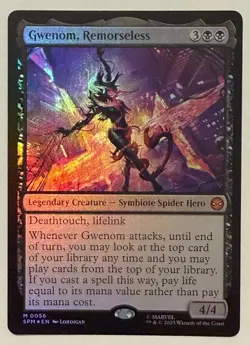 MTG Gwenom, Remorseless (FOIL) Near Mint SPM Mythic #56 - Image 1