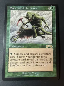 Survival of the Fittest 129/143 Exodus Vintage Magic the Gathering 1998 - Image 1