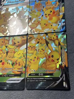Pikachu V-Union Set Pokemon Cards Lot SWSH 139 140 141 142 NM Get All - Image 4