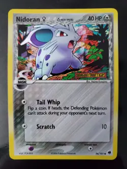 Nidoran Female 56/101 Reverse Holo Stamp Pokemon TCG Card EX Dragon Frontiers NM - Image 1