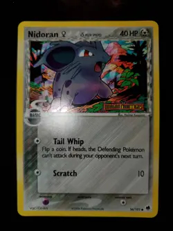 Nidoran Female 56/101 Reverse Holo Stamp Pokemon TCG Card EX Dragon Frontiers NM - Image 3