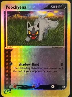 Poochyena 65/109 Reverse HOLO EX Ruby & Sapphire Pokemon Card LP - Image 1