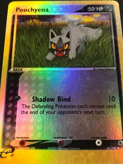 Poochyena 65/109 Reverse HOLO EX Ruby & Sapphire Pokemon Card LP - Image 4