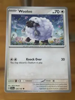 Wooloo 124/142 SV07: Stellar Crown Pokemon Card - Image 1