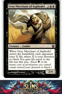 Magic the Gathering MTG Theros Gray Merchant of Asphodel #89 Buy 2 Get 1 - Image 1