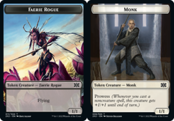 Faerie Rogue Token // Monk Token - Foil - Double Masters 2022 - Near Mint - Image 1