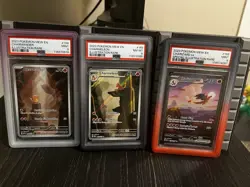 Pokemon 151 Charizard EX Charmander Charmeleon Set Of 3 PSA 8&9 Plus Display - Image 1