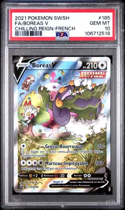🇫🇷 BOREAS V ALTERNATIVE PSA 10 - REIGNE DE GLACE 185/198 EB FR Pokemon 🇫🇷 - Image 2