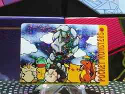 Pokemon Pocket Monsters Vending Prism Holo Vintage Sticker #21 PIKACHU rare - Image 1