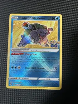 Pokemon TCG. Radiant Blastoise 18/78 Pokemon Go Stamped Holo Rare (NEAR MINT) 🐢 - Image 4