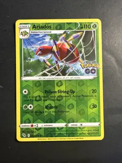 2022 Pokemon Go Set Nintendo reverse Holographic Holo Foil Ariados 7 /78 - Image 1