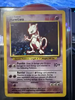 Mewtwo 10/102 Pokemon TCG 1999 Base Set Holo Unlimited Rare LP - Image 1