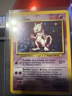 Mewtwo 10/102 Pokemon TCG 1999 Base Set Holo Unlimited Rare LP - Image 2
