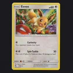 Eevee 48/68 Sun & Moon Hidden Fates Holo Rare Pokemon TCG NM 🔥 - Image 1