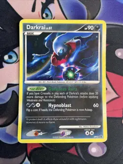 2009 Pokemon TCG Diamond & Pearl Darkrai LV.61 Black Star Promo DP52 Holo MP - Image 1