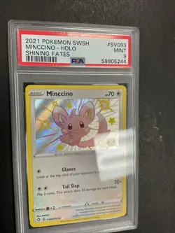 2021 Pokemon Sword & Shield Shining Fates SV093 Minccino-Holo PSA 9 MINT ✨🔥 - Image 2