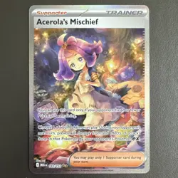 Pokemon TCG Acerola’s Mischief Full Art Ultra Rare 183/132 Near Mint Mint UK - Image 1
