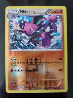 Nidoking 58/116 Reverse Holo Pokemon TCG Black White Plasma Freeze Near Mint NM - Image 1