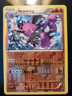 Nidoking 58/116 Reverse Holo Pokemon TCG Black White Plasma Freeze Near Mint NM - Image 2