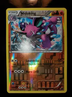 Nidoking 58/116 Reverse Holo Pokemon TCG Black White Plasma Freeze Near Mint NM - Image 3