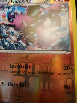 Nidoking 58/116 Reverse Holo Pokemon TCG Black White Plasma Freeze Near Mint NM - Image 5