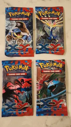 2014 Pokemon XY Base Factory Sealed Booster Packs X4 All Arts - Image 1