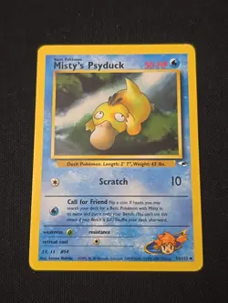 Misty's Psyduck 054/132 Gym Heroes Regular WOTC Vintage 2000 Pokemon TCG LP - Image 1