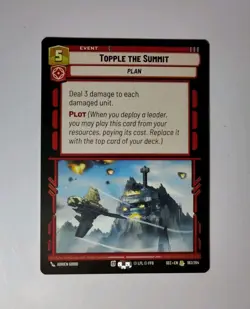 Star Wars Unlimited: SOP - Topple The Summit (RARE) #183 w/2 Bonus cards - Image 1